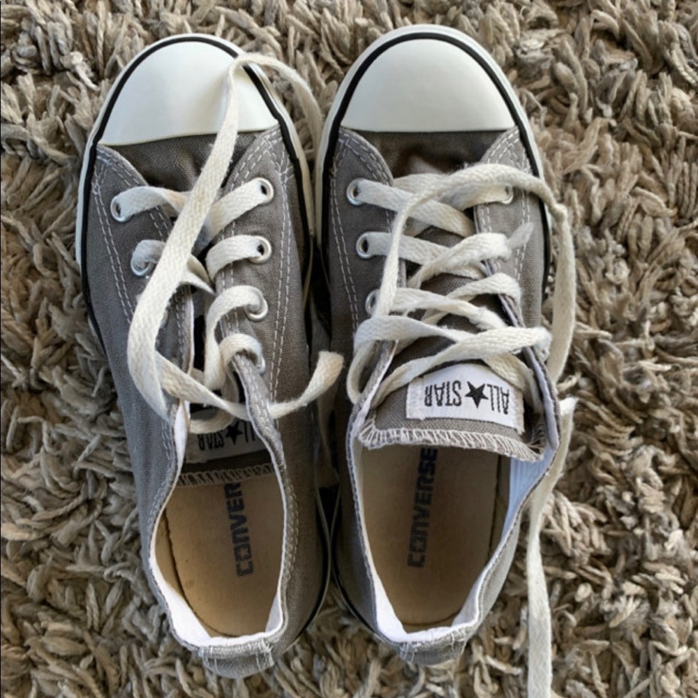 Grey Converse shoes